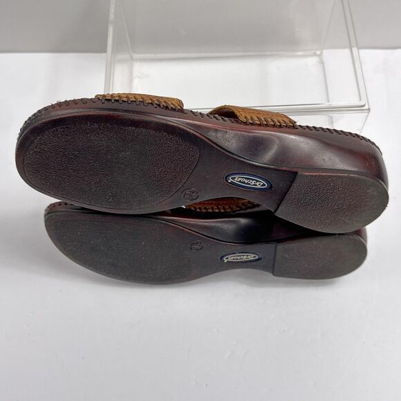 Dr. Scholl's Shoes Womens 7.5 Brown San Remo Leather Slide Sandals Wedge - Picture 5 of 12